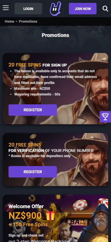 Ilucki Casino mobile promotions interface with available bonus offers